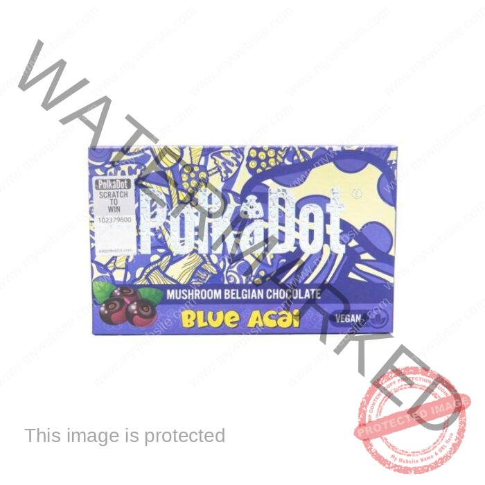 Polkadot Blue Acai Chocolate Bar